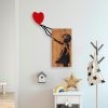 Banksy - 15 Decoratiuni de perete din lemn 60x83 Nuc-Negru