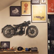 Cafe Racer - APT222LS Decor metalic de perete 100x47 Negru