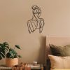 Woman Silhouette - APT594MS Decor metalic de perete 34x61 Negru