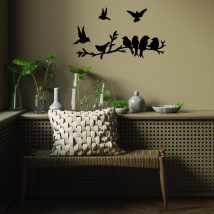 Bırd Community Decor de perete metalic Negru