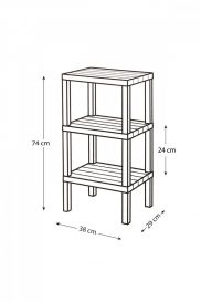 OMS-3102-K Raft pe picioare 38x29x74 Maro