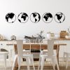 World Map 2 Decor metalic de perete 50x50 Negru