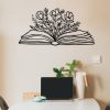 Cultură Flower Wall Decor metalic 68x34 Negru