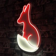   Fox - Roșu Iluminare decorativă LED din plastic 28x2x45 Roșu-alb