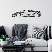 McLaren 720S Silhouette Decor metalic de perete 70x17 Negru