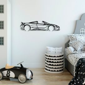 McLaren 720S Silhouette Decor metalic de perete 70x17 Negru