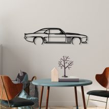   Chevrolet Camaro Silhouette Decor metalic de perete 70x18 Negru