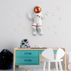 Semnul Pacii Astronaut - 3 Decorare perete 35x10x47 alb-Bronz