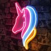 Unicorn - alb, albastru, Galben Iluminat decorativ LED din plastic 30x3x40 Multicolor