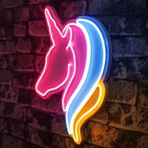   Unicorn - alb, albastru, Galben Iluminat decorativ LED din plastic 30x3x40 Multicolor