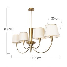 Pardo - 3021 Candelabru de design interior Antic 118x20x83 cm