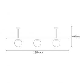 Abacus - 4891 Candelabru design interior Negru 
 alb 124x40x33 cm