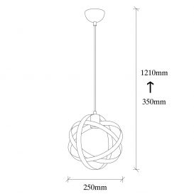 Gezegen - 6101 Candelabru design interior negru 
 antic 25x25x121 cm