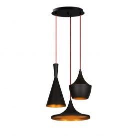 Elmas - 3556 Candelabru design interior 
 Negru Aur 51x51x130 cm