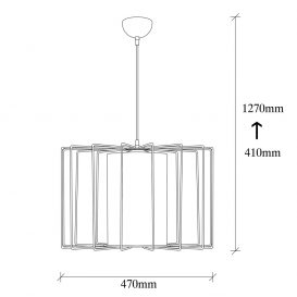 Tel - 6531 Candelabru design interior alb 
 negru 47x47x127 cm