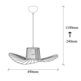 Tel - 6721 Candelabru design interior Negru 49x49x110 cm