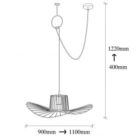 Telefon - 6726 Candelabru design interior Negru 108x15x82 cm