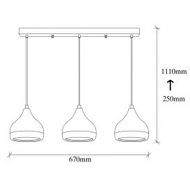 Yıldo - 6877 Candelabru de design interior 
 Cupru negru 67x17x111 cm