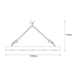 Erebos - 106-AV Candelabru de design interior Lemn 100x7x53 cm