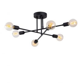 Floare - 174-AV Candelabru design interior Negru 64x64x30 cm