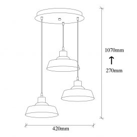 Berceste - 189VINTAGE-S2 Candelabru de design interior Vintage 42x42x107 cm