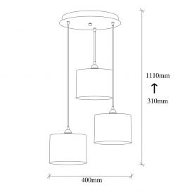 Berceste - 195WHITE-S2 Candelabru design interior alb 40x40x111 cm