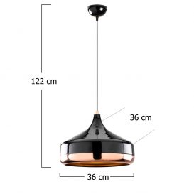 Yıldo - 253-S Candelabru de design interior 
 Cupru negru 36x36x122 cm