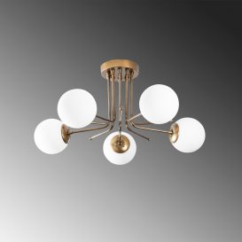 Daisy - 146-AV2 Candelabru design interior alb 
 auriu 80x80x34 cm