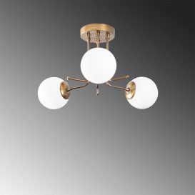 Daisy - 146-AV3 Candelabru design interior alb 
 auriu 48x48x34 cm