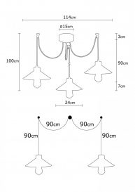 Manavgat - N-552 Candelabru de design interior Multicolor 114x24x100 cm