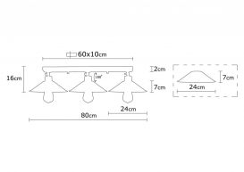 Berceste - N-660 Candelabru design interior Negru 80x80x17 cm