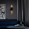 616 - The Interior Design Lampa de perete negru 
 Gold 75x10x22 cm