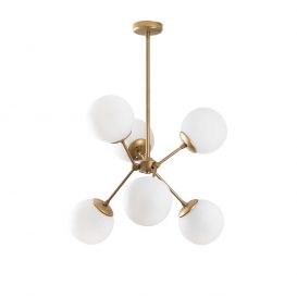 Gondol - 1121 Candelabru design interior alb 
 auriu 55x55x65 cm