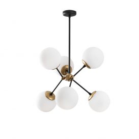 Gondol - 1122 Candelabru design interior alb 
 negru 55x55x65 cm