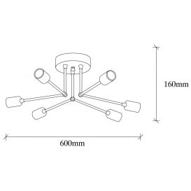 Sparrow - 1231 Candelabru design interior Negru 60x60x16 cm