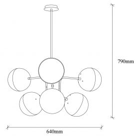 Cotiera - 1262 Design interior Candelabru alb 
 Vintage 64x64x79 cm