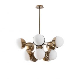 Cotiera - 1273 Design interior Candelabru alb 
 auriu 68x68x75 cm