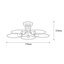 Circle - 1346 Candelabru design interior Negru 73x73x22 cm