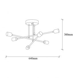 Floare - 176 Candelabru design interior Vintage 64x64x30 cm