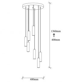 Tempo - 6032 Candelabru design interior Vintage 40x40x136 cm