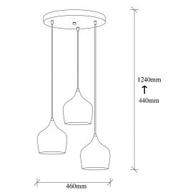 Dodo - 6276 Candelabru design interior Negru 46x46x124 cm