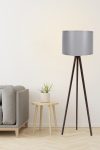 103 Design interior Lampa de podea Nuc Gri 
 38x38x145 cm