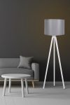 106 Design interior Lampa de podea Gri 
 alb 38x38x145 cm