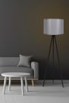 113 Design interior Lampa de podea Negru 
 Gri 38x38x145 cm