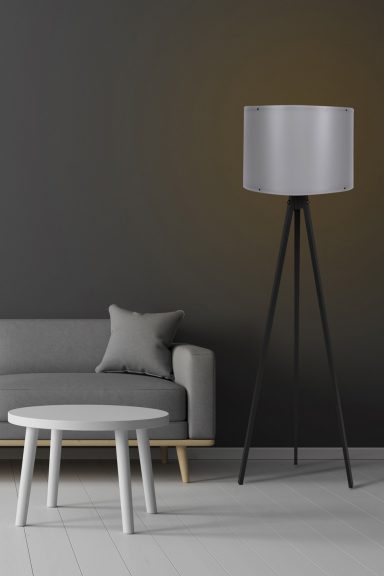 113 Design interior Lampa de podea Negru 
 Gri 38x38x145 cm