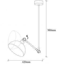 Dram - 1370 Candelabru design interior Negru 42x42x98 cm