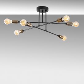 Fleur - 1501 Candelabru de design interior Negru 66x66x27 cm