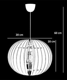 143-T Candelabru design interior Negru 20x20x60 cm