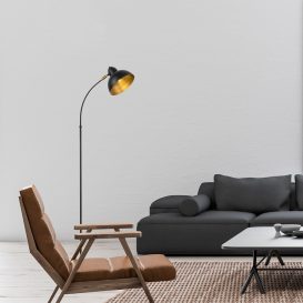 Varzan - 10855 Design interior Lampa de podea Negru 
 Antic 20x43x162 cm