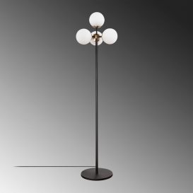 Akkas - 10045 Design interior Lampa de podea Negru 
 alb antic 48x48x163 cm